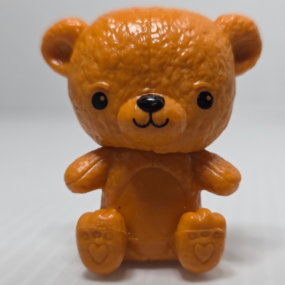Unbranded Teddy Bear Figurine Small Orange Good